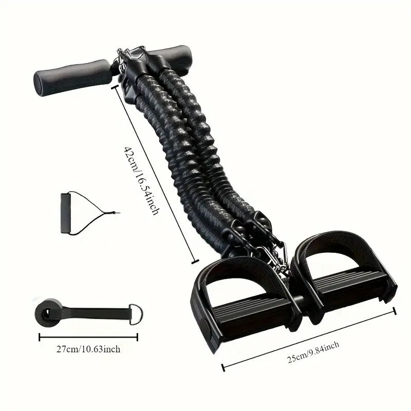 Home Gym Setup - Pedal Tension Rope Puller Exercise At