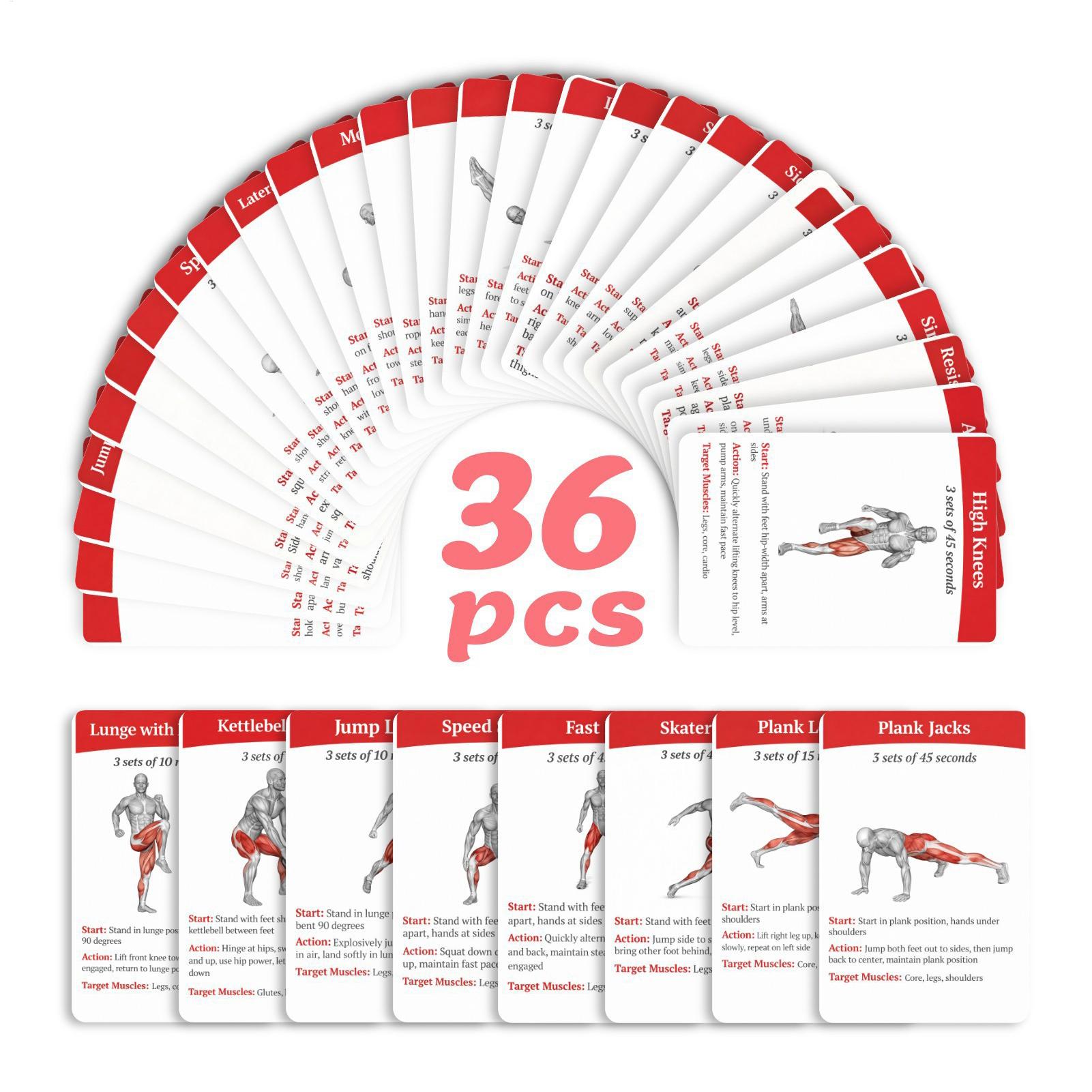 Workout Cards Exercise Deck 36 - đánh giá và giá Home Gym Kit