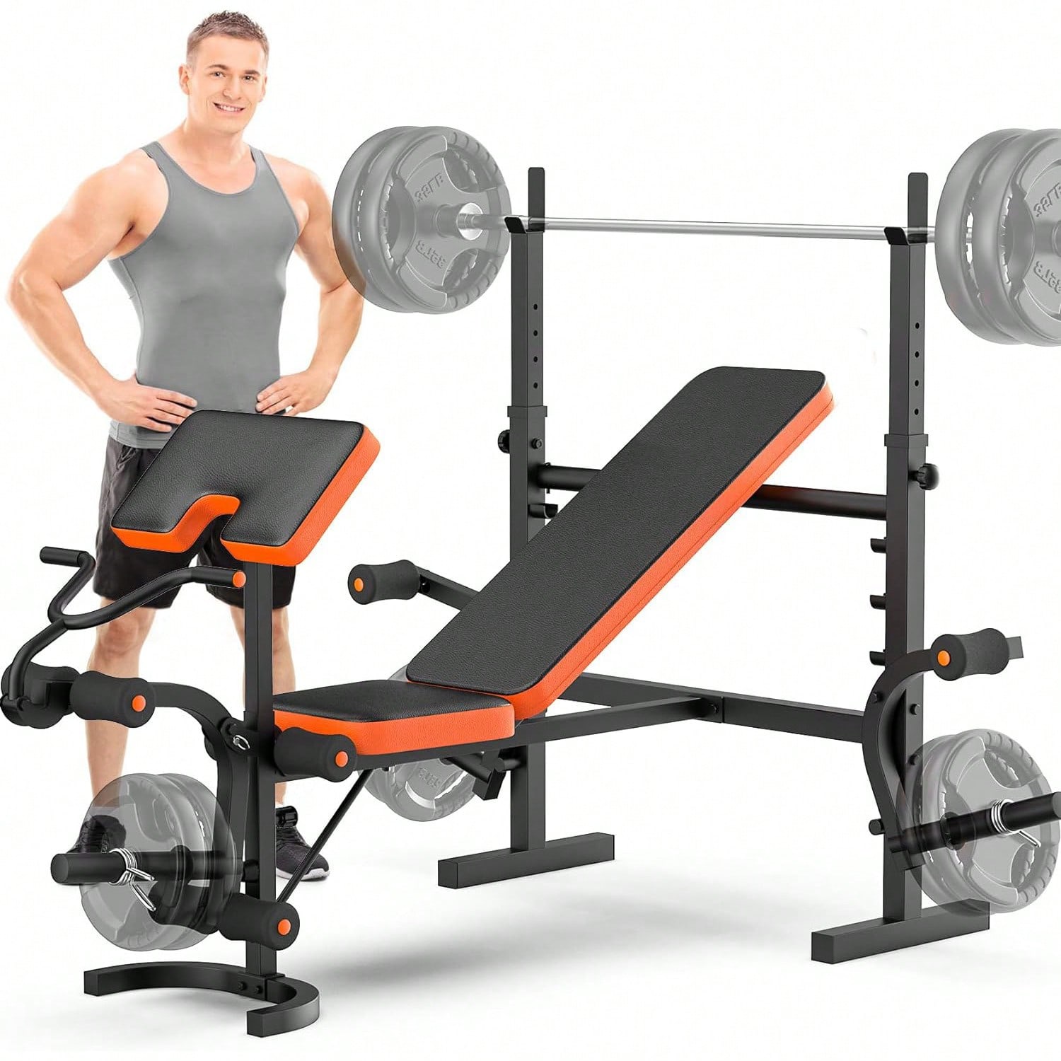 GIKPAL Weight Bench, Bench Pre - đánh giá và giá Home Gym With Leg Press