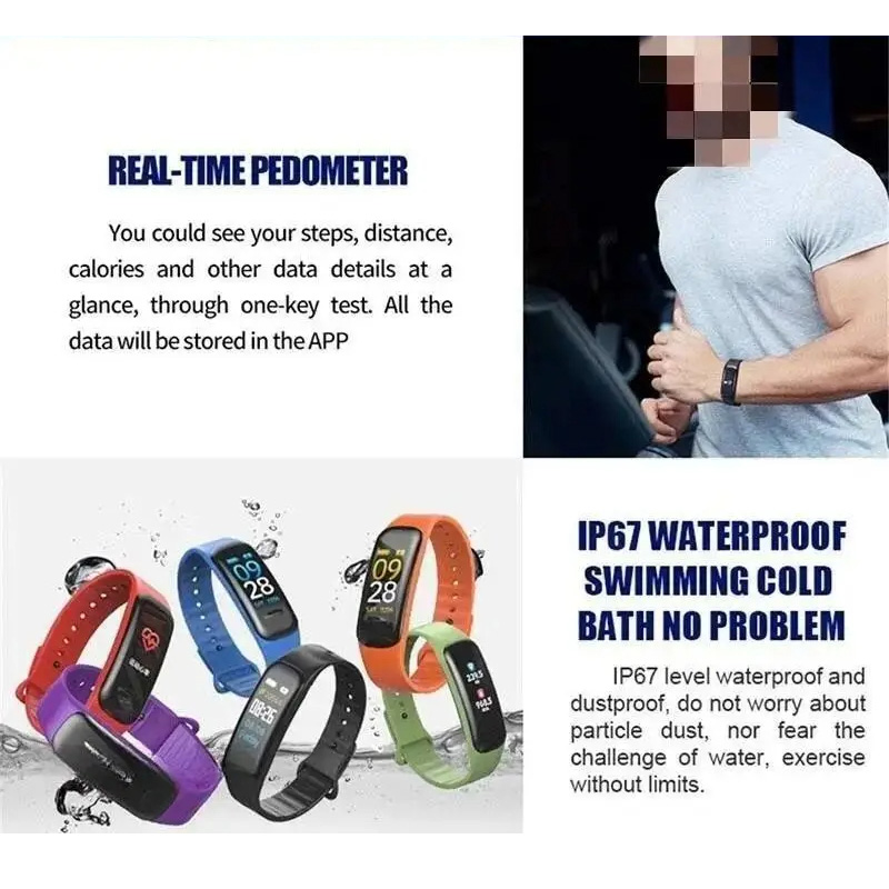 C1 Plus Smart Watch Men Women  - đánh giá và giá Home Gym App