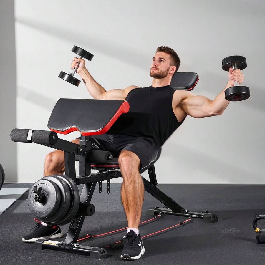 Weight Bench, 800lbs Adjustabl - đánh giá và giá Home Gym With Leg Press