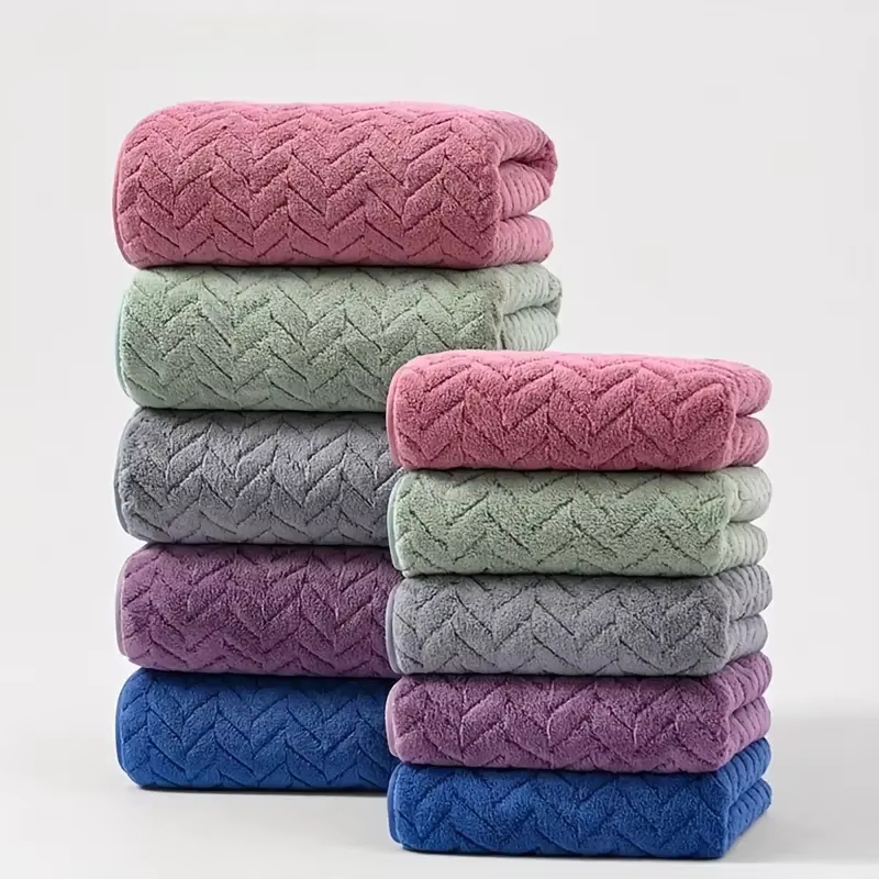 6Pcs Thick Coral Velvet Towel  - đánh giá và giá Home Gym Nala