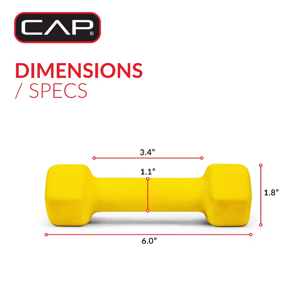 Neoprene Dumbbell 2lb Weight f - đánh giá và giá Home Gym Yellow
