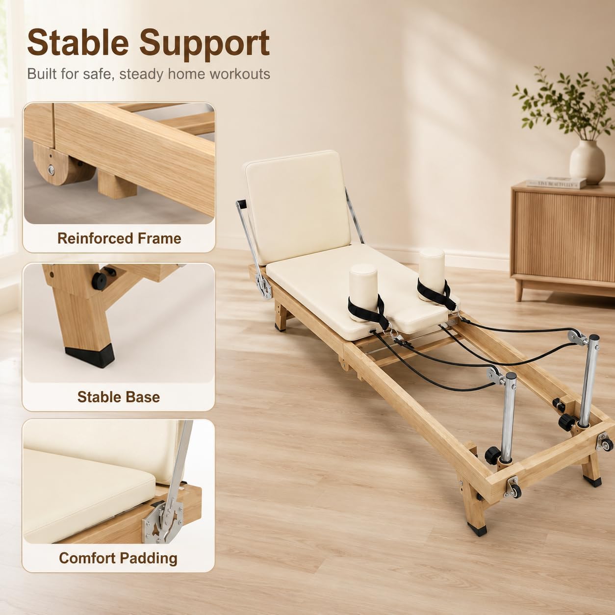 75 Inch Foldable Pilates Refor - đánh giá và giá Home Gym Nala
