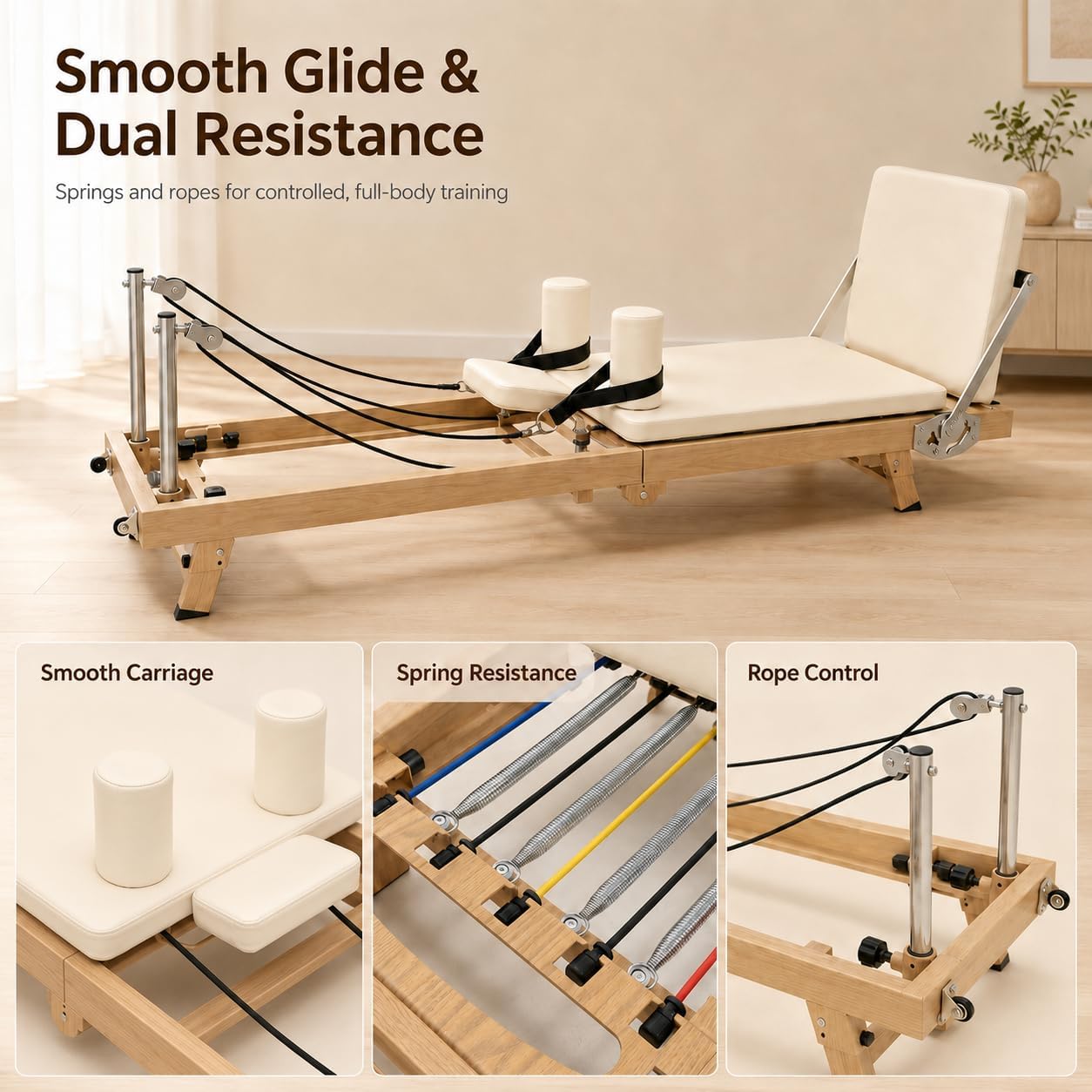 75 Inch Foldable Pilates Refor - đánh giá và giá Home Gym Nala