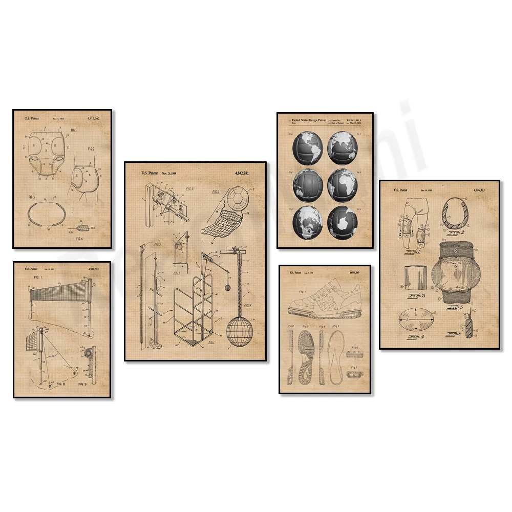 Vintage Volleyball Patent Prin - đánh giá và giá Home Gym Japan