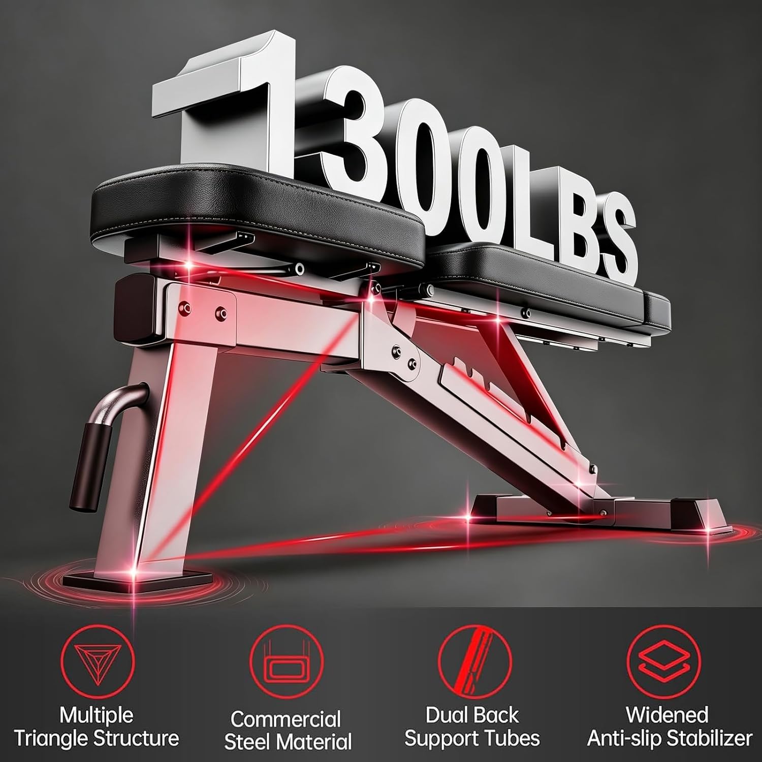 Adjustable Weight Bench 1300LB - đánh giá và giá Home Gym Weights
