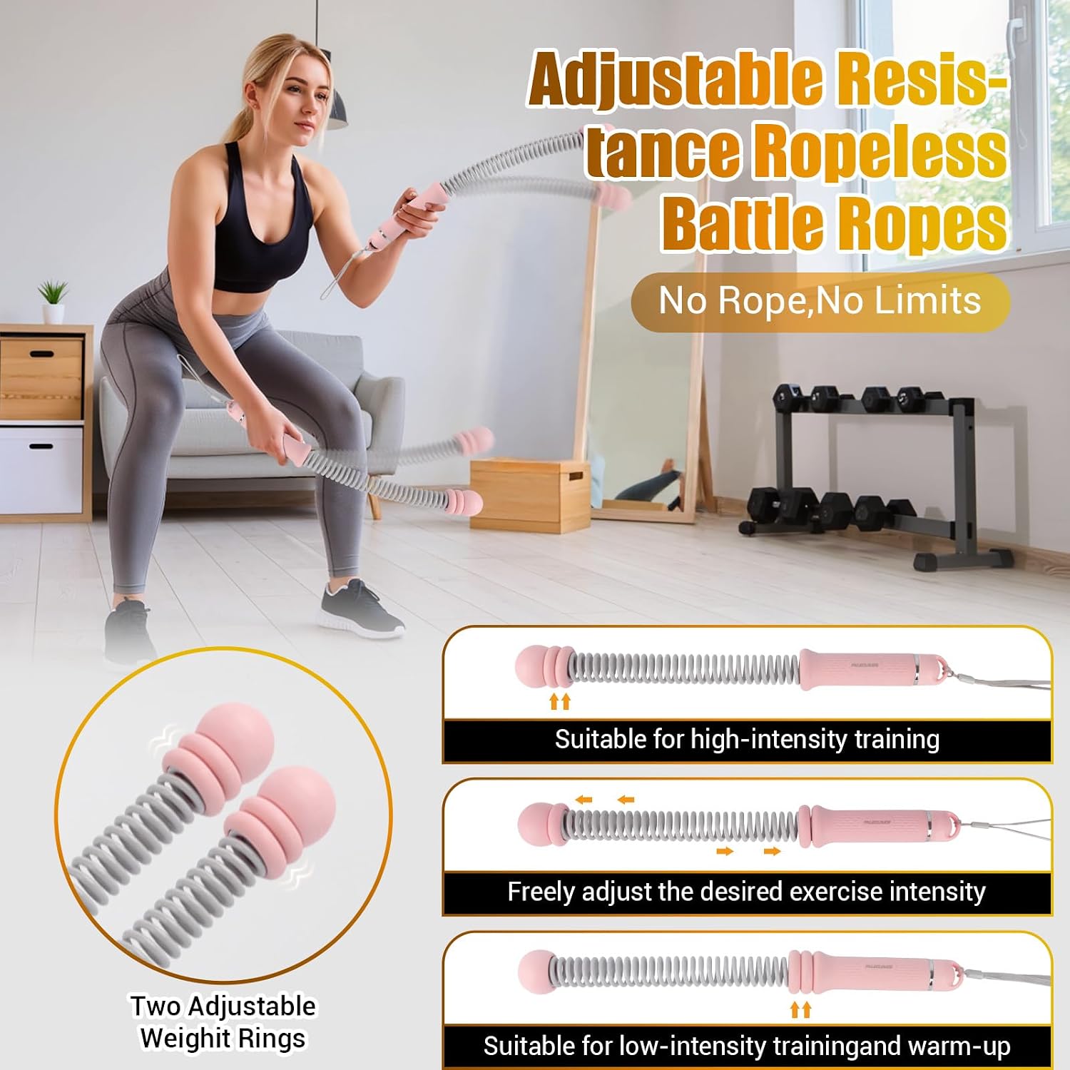 Portable Ropeless Battle Ropes - đánh giá và giá Home Gym Weights