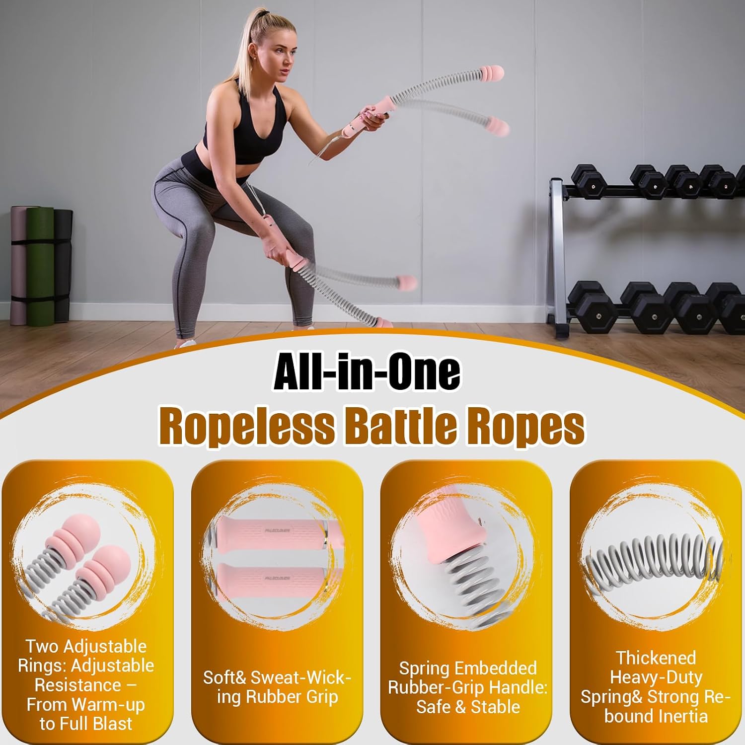 Portable Ropeless Battle Ropes - đánh giá và giá Home Gym Weights