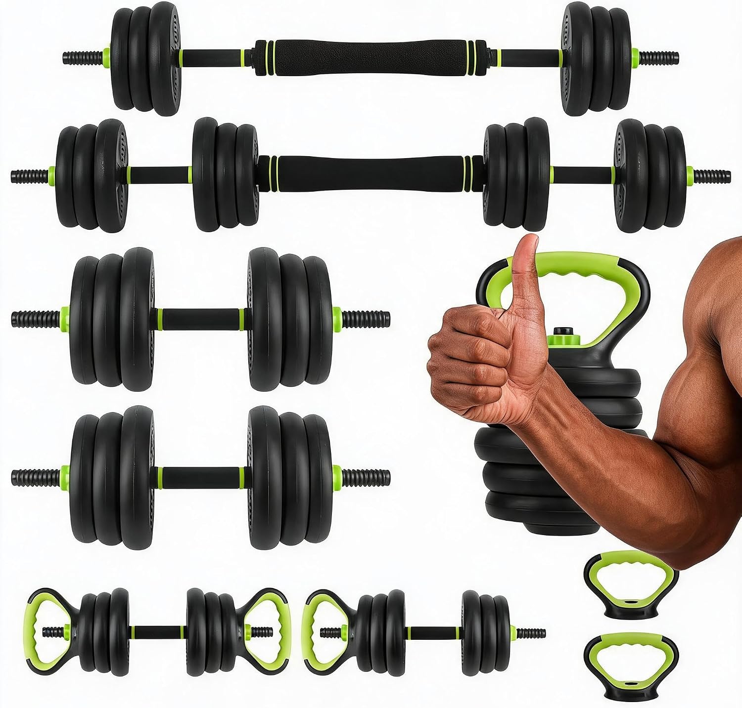 4 in 1 Adjustable Dumbbell Set - đánh giá và giá Home Gym Kit