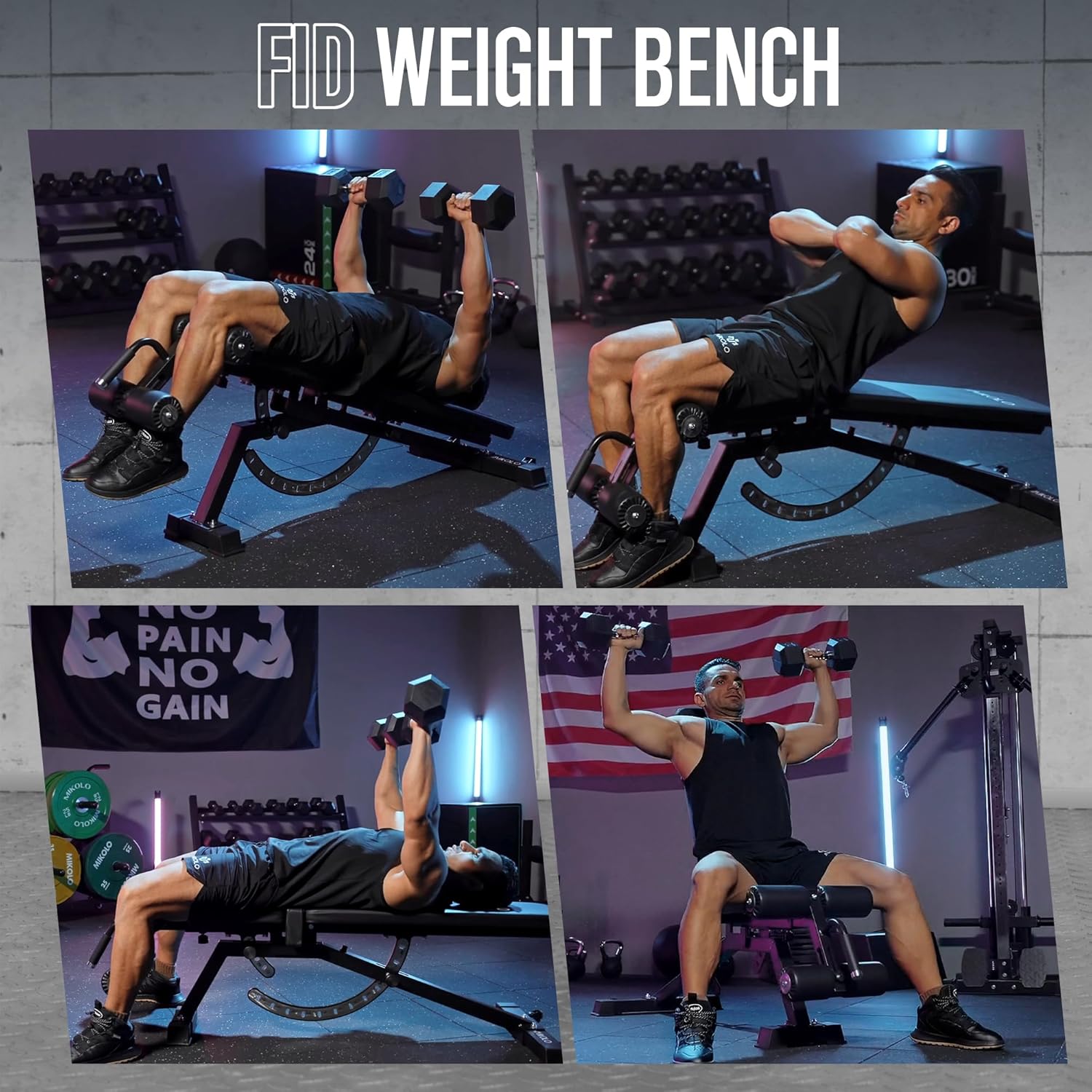 Home Gym Weight Bench - Steel  - đánh giá và giá Home Gym Weights