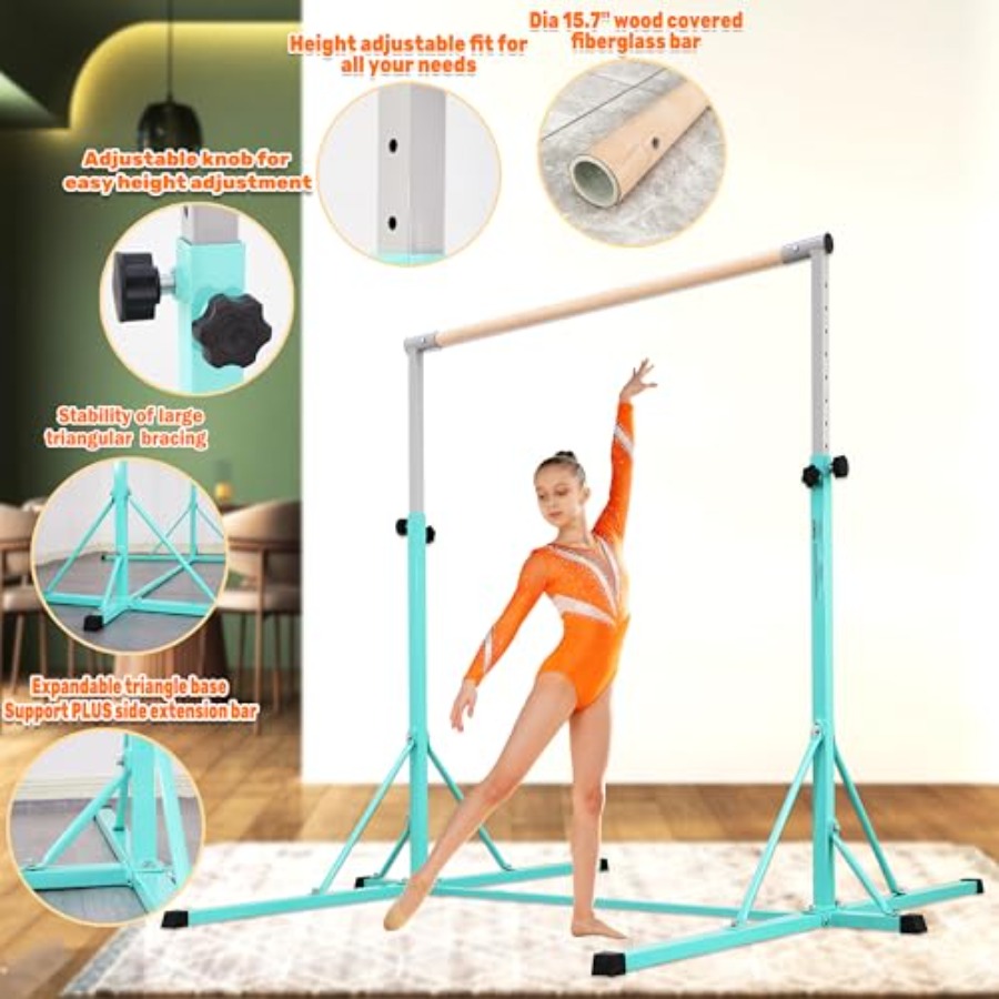 Gymnastics Bar for home gym tr - đánh giá và giá Gymnastic Rings Wooden