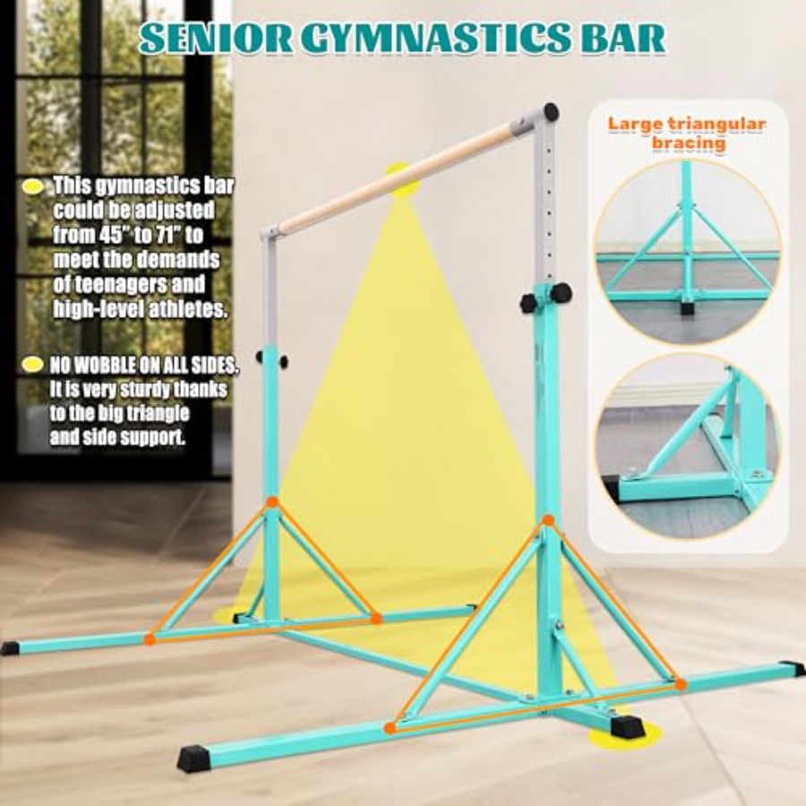 Gymnastics Bar for home gym tr - đánh giá và giá Gymnastic Rings Wooden
