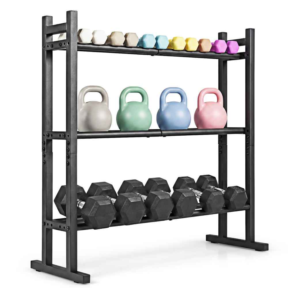 Heavy Duty 3-Tier Dumbbell Rac - đánh giá và giá Home Gym Weights