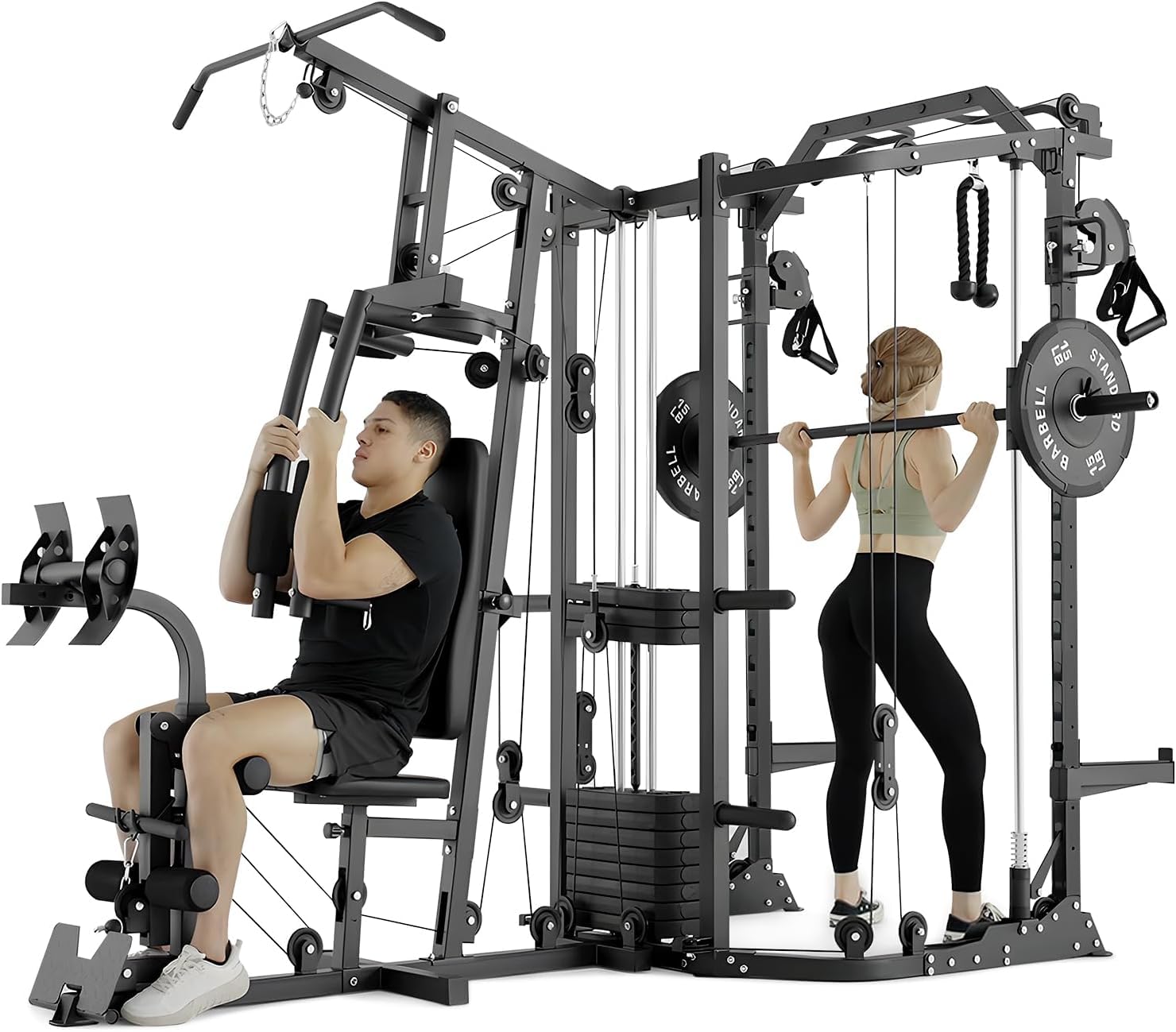 Dual-Station SmithΔ Machine Po - đánh giá và giá Home Gym All In One