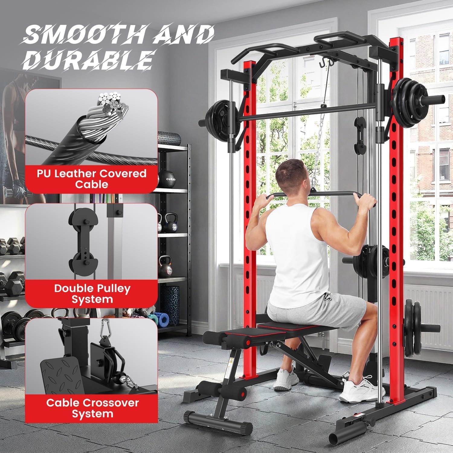 All-in-One Smith Machine Power - đánh giá và giá Home Gym All In One