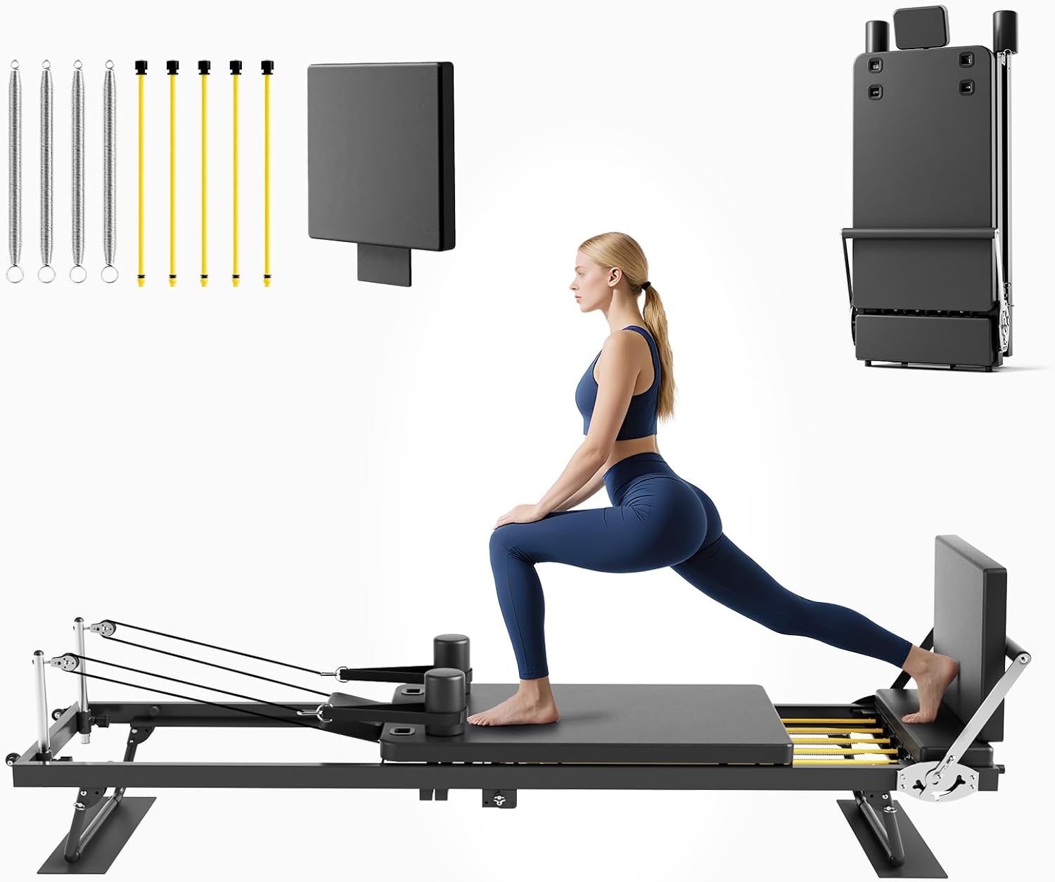 Foldable Pilates Reformer Mach - đánh giá và giá Home Gym System