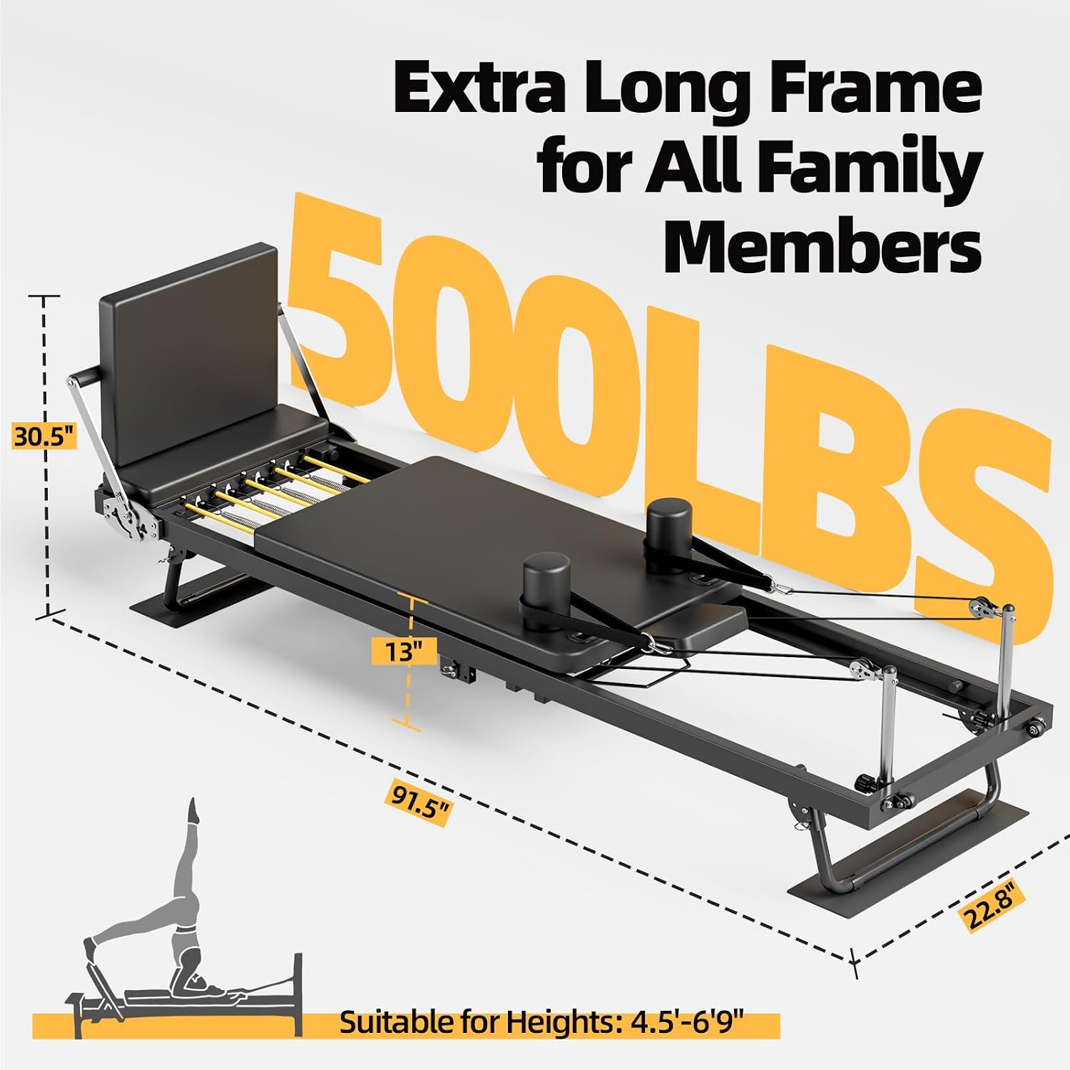 Foldable Pilates Reformer Mach - đánh giá và giá Home Gym System
