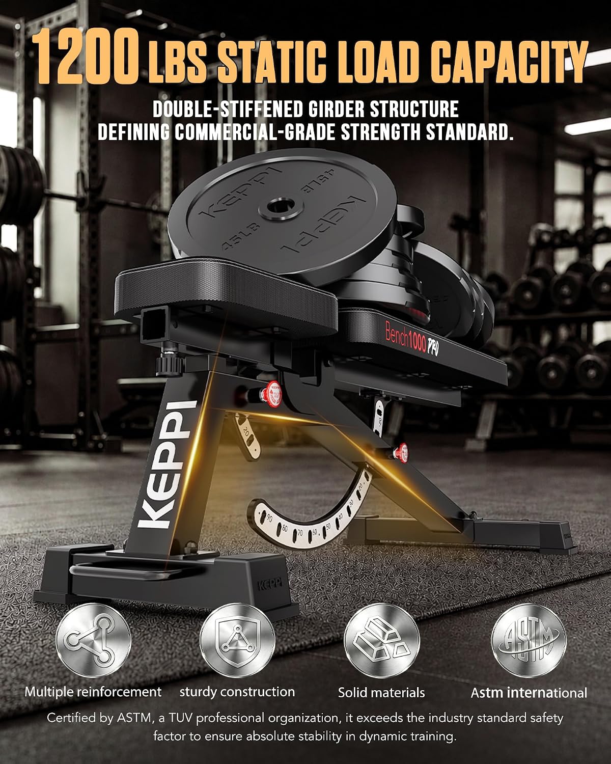Adjustable Weight Bench 1200LB - đánh giá và giá Home Gym Weights