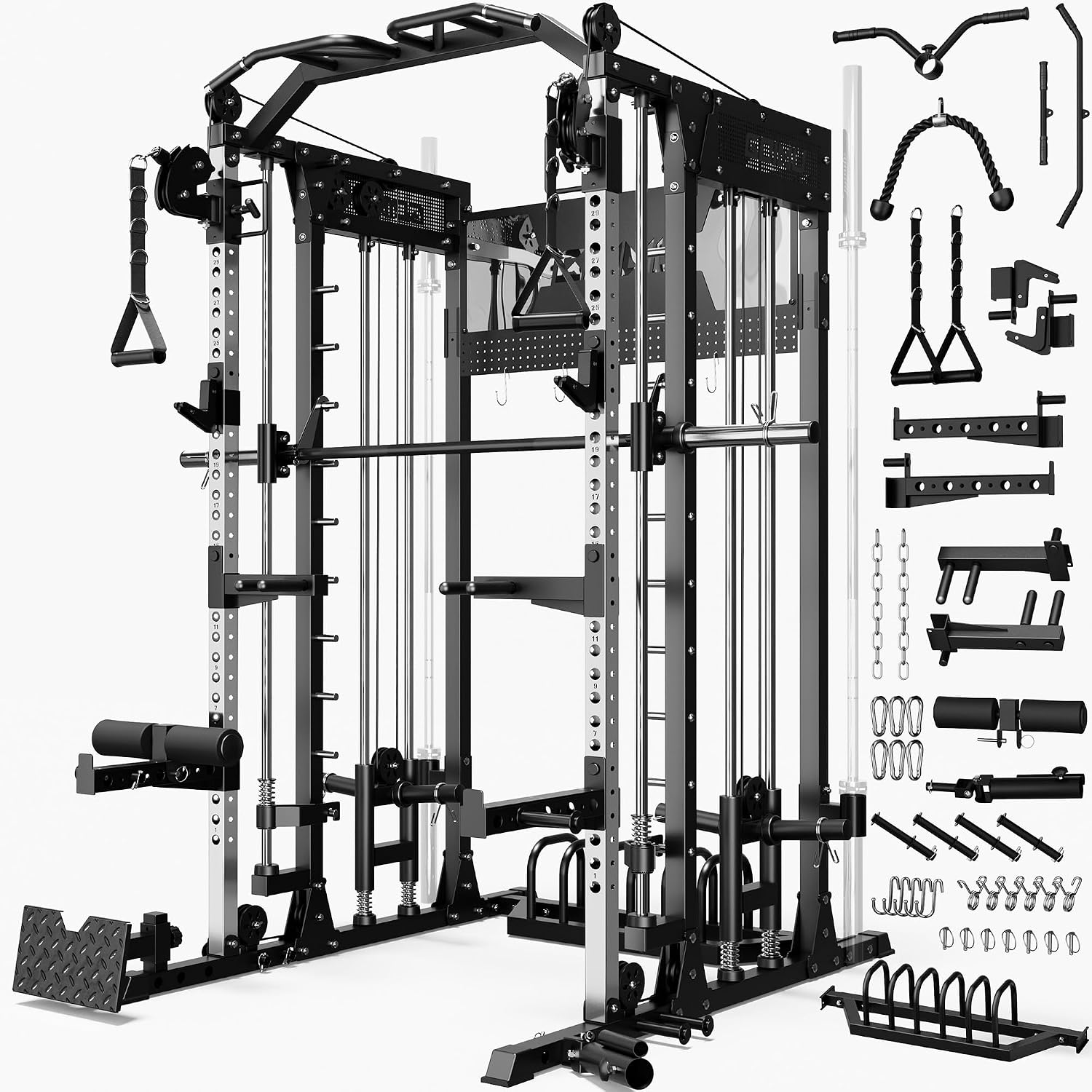 SM4 Smith Machine with Dual Pu - đánh giá và giá Home Gym With Leg Press