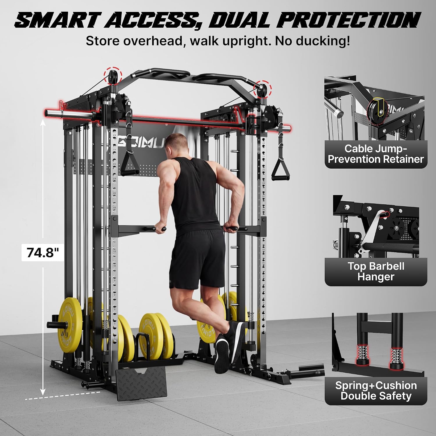SM4 Smith Machine with Dual Pu - đánh giá và giá Home Gym With Leg Press