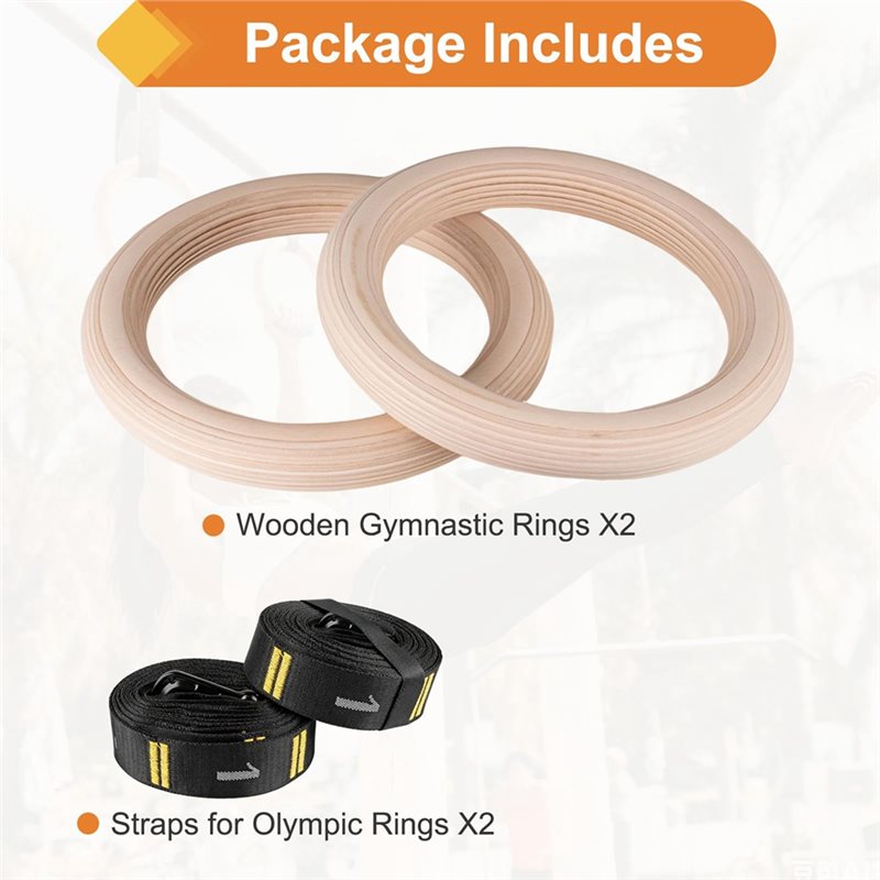 1.25 Inch Gym Rings Numbered S - đánh giá và giá Gymnastic Rings Wooden