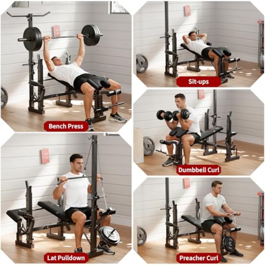 Home Gym Weight Bench Set: Ste - đánh giá và giá Home Gym With Leg Press