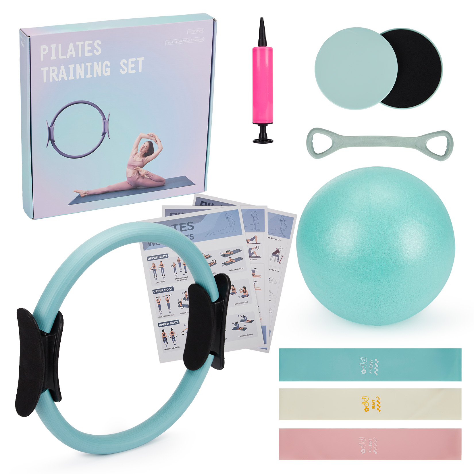 Pilates Training Set, 6-in-1 P - đánh giá và giá Home Gym Kit